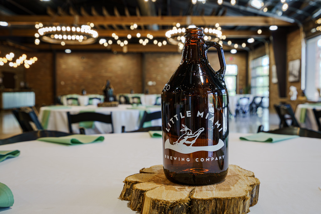 Frosted bottle of craft beer from Little Miami Brewing Co., highlighting Ohio’s riverside brewery experience.